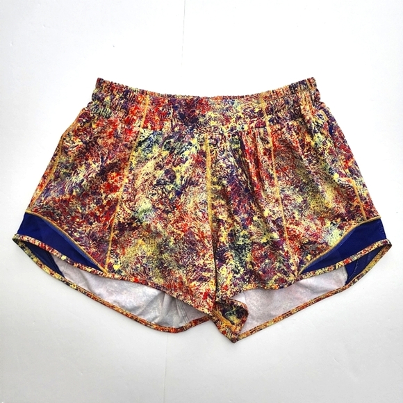 Lululemon Hotty Hot Women's Purple Seawheeze Shorts 4" Inseam Linef Size 6  Tall - Picture 3 of 14